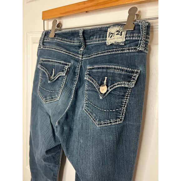 Vintage Y2K 2000s 17/21 Exclusive Denim Women's Jeans Missing Back Button Size 4 - Picture 12 of 14